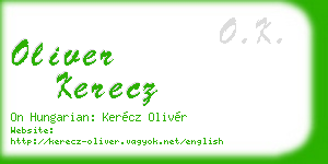 oliver kerecz business card