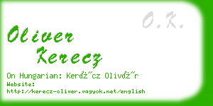 oliver kerecz business card